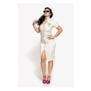 Queen Kerosin Speedway workwear dress nature white