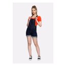Queen Kerosin Dungaree denim shorts dark blue