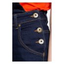 Queen Kerosin Dungaree denim shorts dark blue