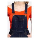 Queen Kerosin Dungaree denim shorts dark blue