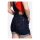 Queen Kerosin Dungaree denim shorts dark blue