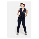 Queen Kerosin Speedway sleeveless overall dark blue