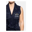 Queen Kerosin Speedway sleeveless overall dark blue