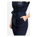 Queen Kerosin Speedway sleeveless overall dark blue