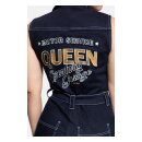 Queen Kerosin Speedway sleeveless overall dark blue