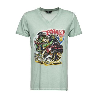 King Kerosin V8 Monster T-shirt oilwashed mint