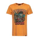 King Kerosin Rockabilly Greaser T-shirt oilwashed cheddar
