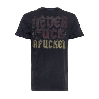 King Kerosin Never T-shirt washed black