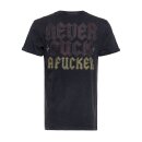 King Kerosin Never T-shirt washed black