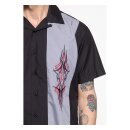King Kerosin Pinstripes cocktail shirt black/grey
