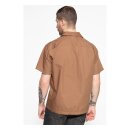 King Kerosin Pinstripes cocktail shirt brown/beige