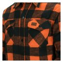 Lumberjack flannel shirt checkered orange/black