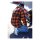Lumberjack flannel shirt checkered orange/black