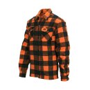 Lumberjack flannel shirt checkered orange/black