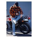 Lumberjack flannel shirt checkered orange/black