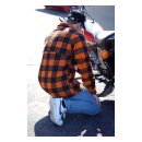 Lumberjack flannel shirt checkered orange/black