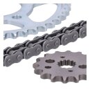 JT/Tsubaki sprocket and chain kit, 525 Sigma X-ring chain