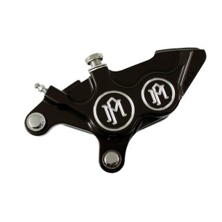 PM 4 Kolben Bremssattel links schwarz für Harley Dyna Sportster Softail 00-17