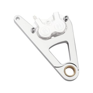 PM, right front 4-p caliper bracket, 11.5". Polished