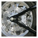 PM, 4-piston one-piece caliper/bracket, rear. Chrome