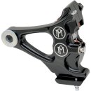 PM, 4-piston one-piece caliper/bracket, rear. Black CC