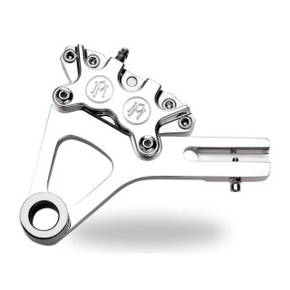 PM, rear 4-p caliper bracket, 11.5". Chrome