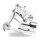PM, rear 4-p caliper bracket, 11.5". Chrome