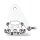 PM, rear 4-p caliper bracket, 11.5". Chrome