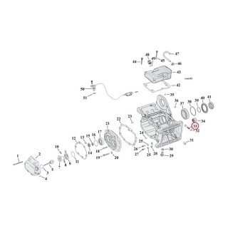 Hex bolt, flanged. Transmission to engine