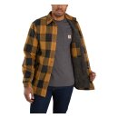 Carhartt Sherpa lined flannel plaid shirt carhartt brown