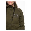 Queen Kerosin No gas No glory hoodie olive