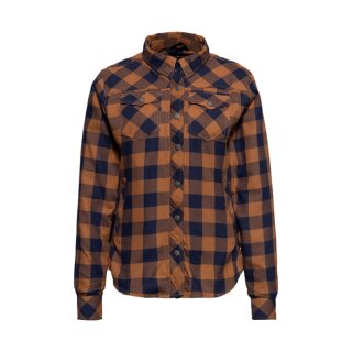 Queen Kerosin Blanko workwear shirt tabacco/blue