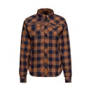 Queen Kerosin Blanko workwear shirt tabacco/blue