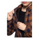 Queen Kerosin Blanko workwear shirt tabacco/blue