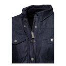 Queen Kerosin Blanko workwear shirt dark blue