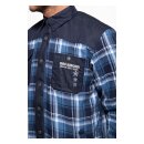 King Kerosin Chopper till… workwear shirt blue/white