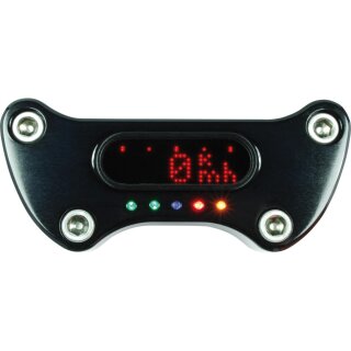 Motosign Mini Gauge Top Clamp Black Powder Coated