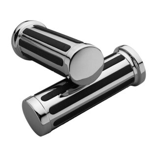 Ribbed Grips Chrome 1" Cable operated