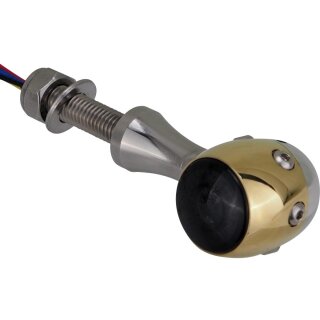 Retro LED Turn Signal/Taillight/Brake Light Bezel: polished, Housing: polished, Stem color: aluminium polished Brass Polished Smoke LED