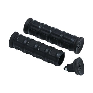 Dillinger Open Ends Grips Black 7/8" Satin Cable operated Throttle By Wire