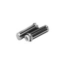 Ribbed Grips With throttle sleeve Chrome 1" Cable...