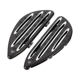 Deep Cut Floorboards Black, Anodized
