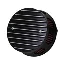 Grooved Line Air Cleaner Black Anodized