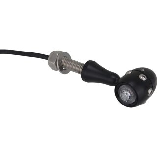 Retro LED Turn Signal V2A Black stem Black Clear LED