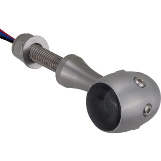 Retro LED Turn Signal/Taillight/Brake Light Bezel: satin, Housing: satin, Stem color: aluminium satin Aluminum Satin Aluminium Smoke LED
