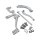 Mid Control Kit, Forged Aluminum, 2" Forward, without Pegs, Chrome Mid-Control Kit