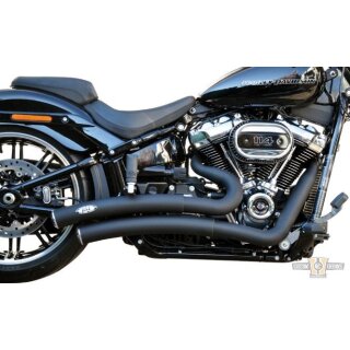 Radial Low Exit Staggered Exhaust System Black Coated