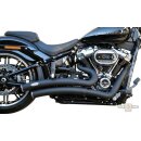 Radial Low Exit Staggered Exhaust System Black Coated