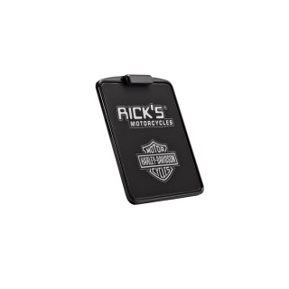 Rick Rod Rear End License Plate Frame with LED License Plate Illumination Swiss Specification Black Anodized