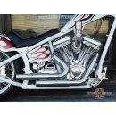 Top Chop Stag. E3 Exhaust 70mm S/S Chorme